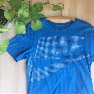 NIKE Oversize Graphic Logo Tshirt Blue L